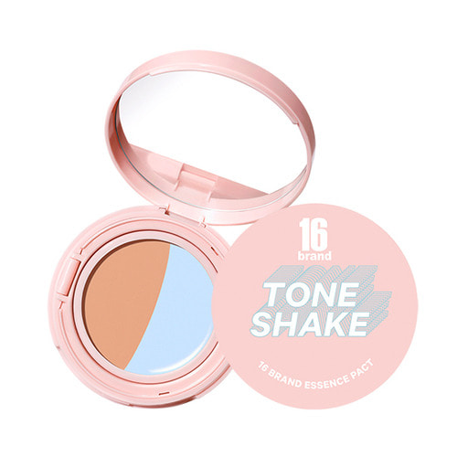 16 brand Tone Shake Essence Pact SPF50 PA Blue Shake