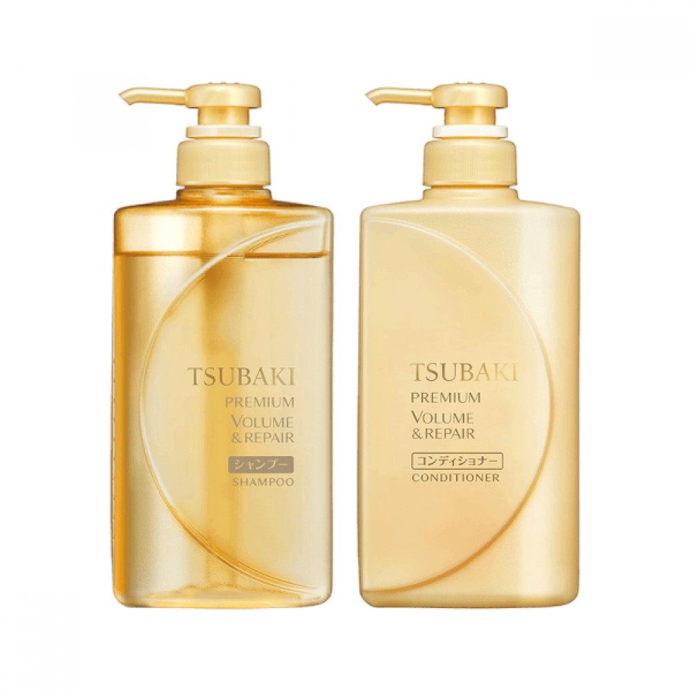 Shop Shiseido - Tsubaki Premium Volume & Repair Hair Shampoo & Conditioner  Set - 1set (490ml+490ml)