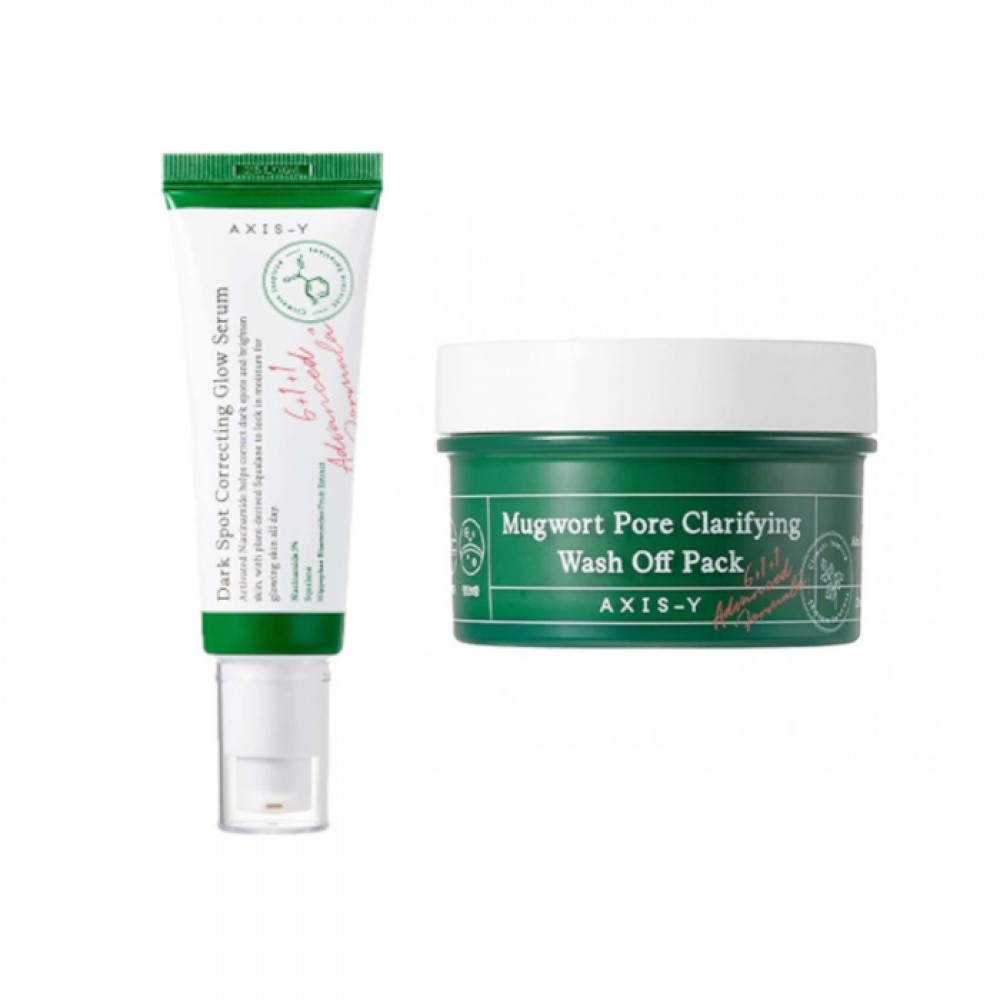 [DEAL]AXIS-Y Dark Spot Correcting Glow Serum X Mugwort Pore Clarifying Wash  Off Pack