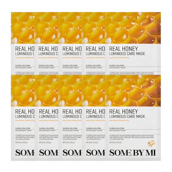 SOME BY MI - Real Honey Luminous Care Mask - 10pcs