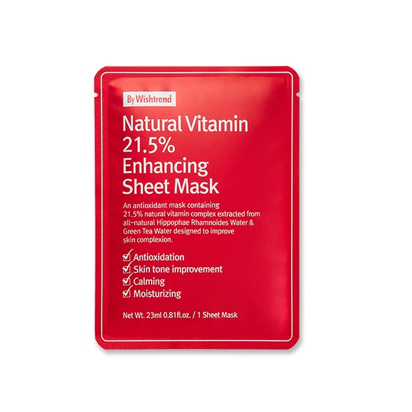 By Wishtrend - Natural Vitamin 21.5% Enhancing Sheet Mask - 1ea