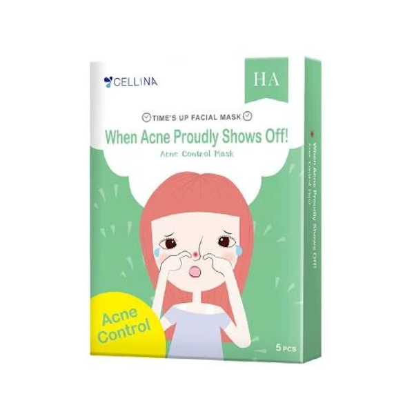 CELLINA - Time's up Facial Mask Acne Control Mask - 5PCS