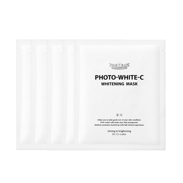 Dr.Ci:Labo - Photo-White-C Whitening Mask - 5 sheets