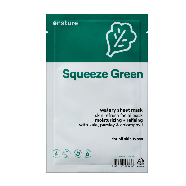 ENATURE - Squeeze Green Watery Sheet Mask - 1pc