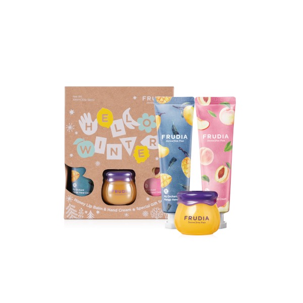 FRUDIA - Honey Lip Balm & Hand Cream Special Gift Set - 1set(3items)