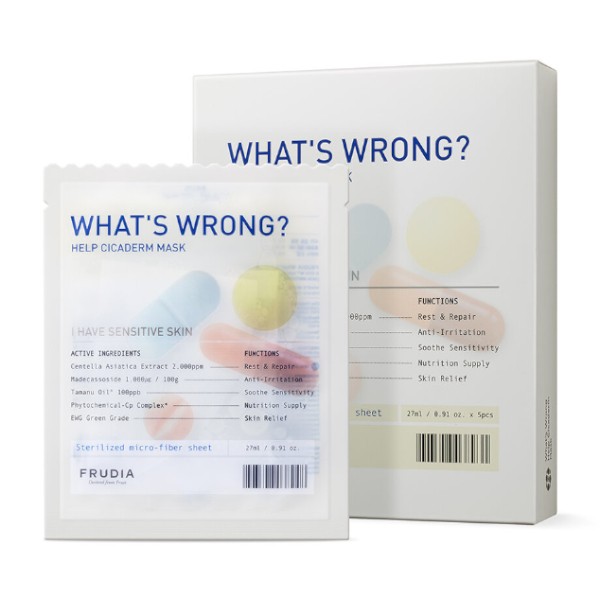 FRUDIA - What's Wrong Help Cicaderm Mask - 5pcs