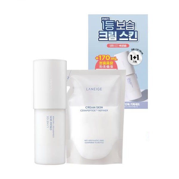 LANEIGE - Cream Skin Cerapeptide Refiner with refill - 340ml