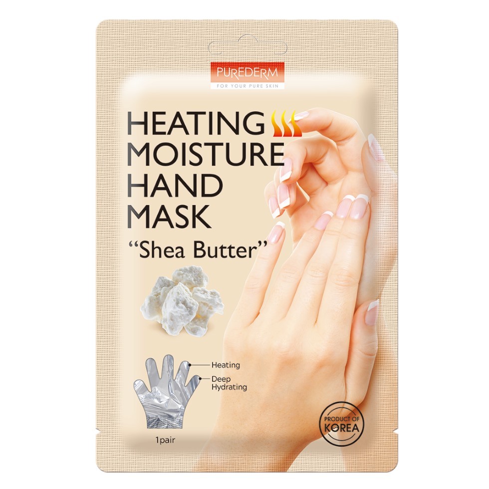 PUREDERM - Heating Moisture Hand Mask - Shea Butter - 1pair