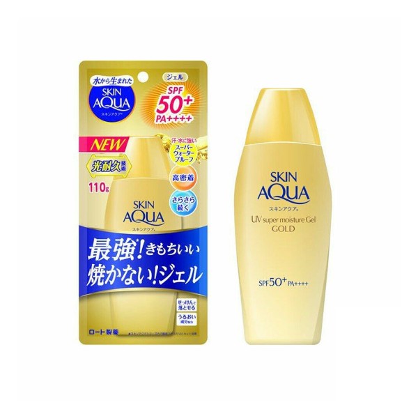 Shop Rohto - Aqua UV Super Moisture Gel Gold 50+ PA++++ - 110g | Stylevana