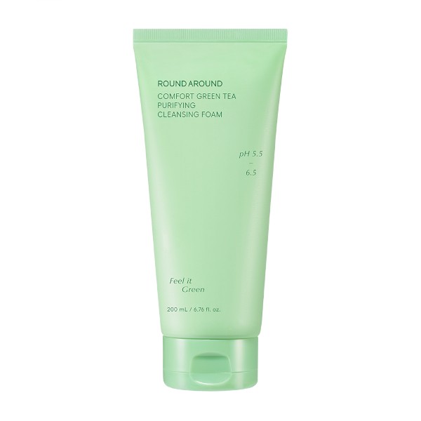 Round A'round - Comfort Green Tea Purifying Cleansing Foam - 200ml