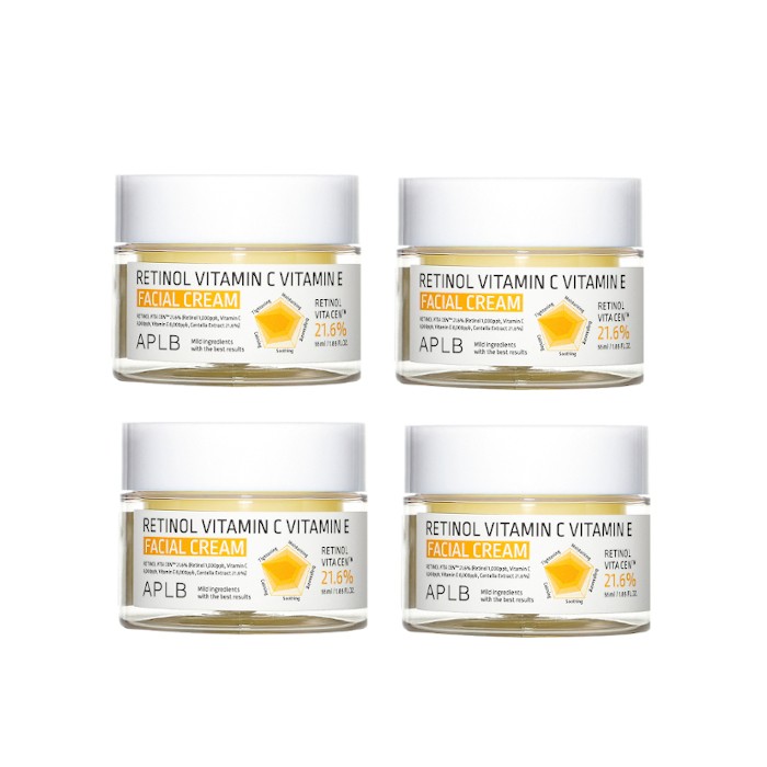 APLB - Retinol Vitamin C Vitamin E Facial Cream - 55ml (4ea) Set