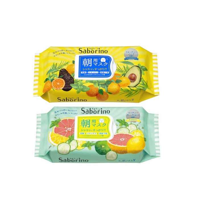 BCL - Saborino Morning Mask - Fruity Herbal - 32pc (1ea) & BCL - Saborino Morning Mask - Grapefruit - 32pc (1ea)