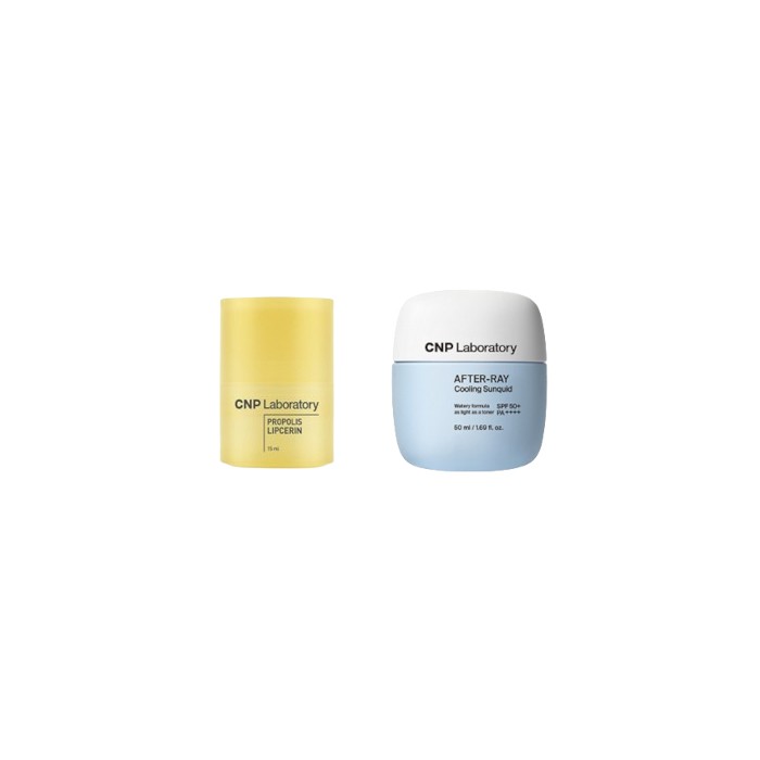 CNP LABORATORY - After-Ray Cooling Sunquid SPF50+ PA++++ 50ml (1ea) + Propolis Lipcerin? 15ml (1ea) Set