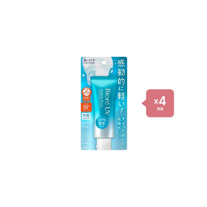 Kao Biore UV Aqua Rich Watery Essence SPF50+ PA++++ - 70g 4pcs Set