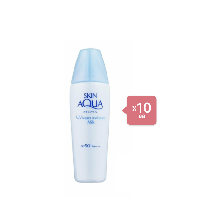 Rohto Mentholatum Skin Aqua UV Super Moisture Milk (10ea) Set - Persian blue