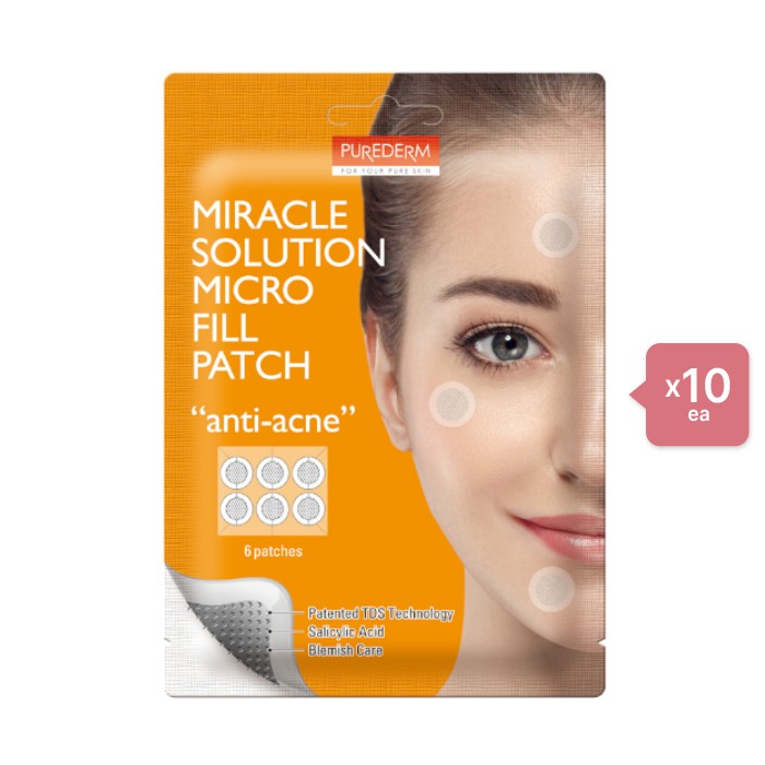 PUREDERM Miracle Solution Micro Fill patch - Anti-acne - 6 patches (10ea) Set