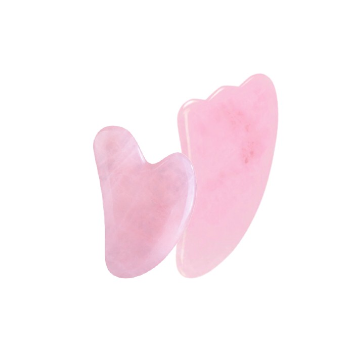 Stylevana - Scraping Board Gua Sha Massage Tool Heart-shaped & M-shaped Set - Pink