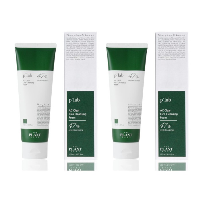 THE PLANT BASE - AC Clear Cica Cleansing Foam - 120ml (2ea) Set