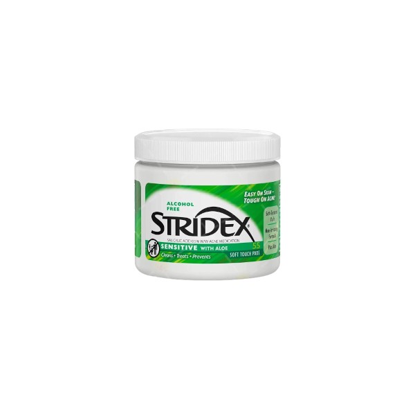 STRIDEX - Alcohol Free Sensitive Pads With Aloe GREEN - 55pcs
