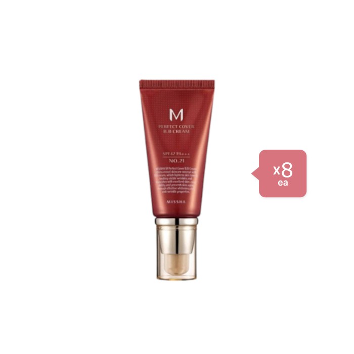 MISSHA M Perfect Cover BB Cream - 50ml - #21 Light Beige (8ea) Set
