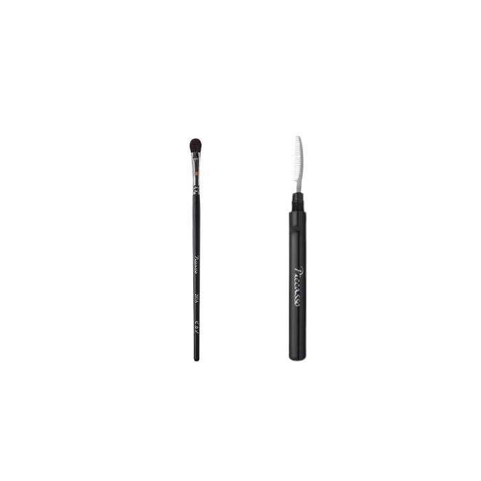 Piccasso - Eyelash Comb - 1pc + 207A Eyeshadow Brush - 1pc Set
