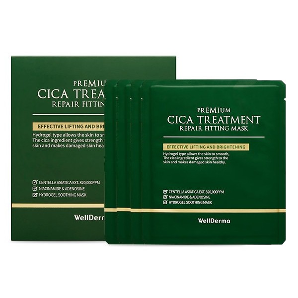WELLDERMA - Cica Treatment Repair Fitting Mask - 4pcs