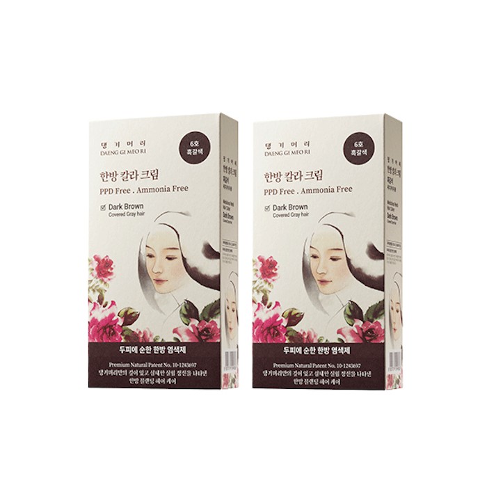 Daeng gi Meo Ri- Medicinal Herb Hair Color - 120g - Dark Brown (2ea) Set