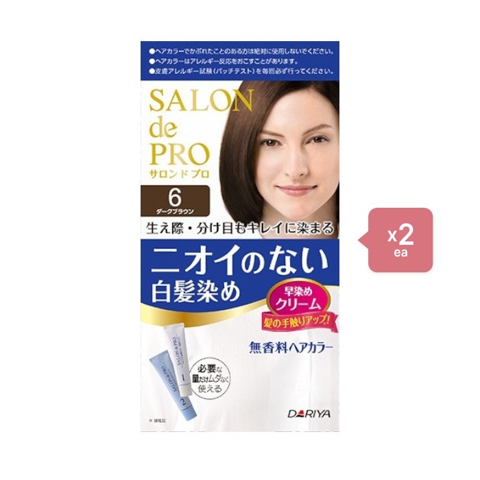 Dariya - Salon De Pro - Hair Color Cream - 6 Dark brown Duo set