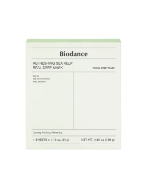 Biodance - Refreshing Sea Kelp Real Deep Mask - 4pcs