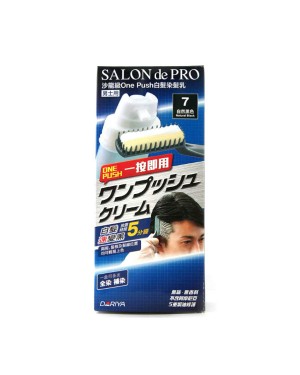 Dariya - Salon de Pro One Push Cream Type Hair Color - 1set - #7 Natural  Black