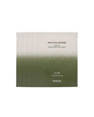 heimish - Matcha Biome Low pH Hydrating Mask Sheet - 5pcs