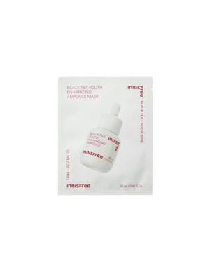 innisfree - Black Tea Youth Enhancing Ampoule Mask - 1pc
