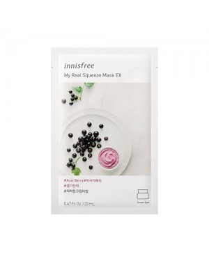 innisfree - My Real Squeeze Mask Ex - Acai Berry - 1pc