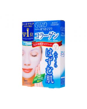 [DEAL]Kose - Clear Turn Whitening Collagen Mask - 5pc