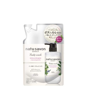 [DEAL]Kose - Softymo Natu Savon Select Body Wash Refill (White & Rich Moist) - 360ml - Rose & Magnolia
