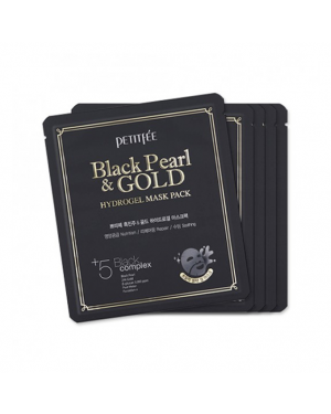 PETITFEE - Hydrogel Mask Pack - #BLACK PEARL & GOLD - 5pc