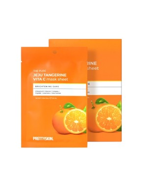 Pretty Skin - The Pure Jeju Tangerine Vita C Mask Sheet - 10pcs