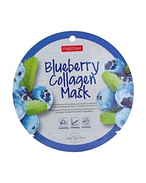 PUREDERM - Circle Mask - Blueberry Collagen - 1pc