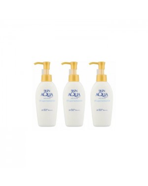 Rohto Mentholatum  - Skin Aqua Sunscreen Super Moisture Gel Pump SPF50+ PA++++ - 140g - White (3ea) Set