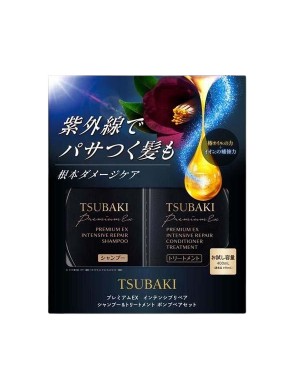 Shiseido - Tsubaki Premium EX Intensive Repair Shampoo & Conditioner Set - 1set - 490ml+490ml