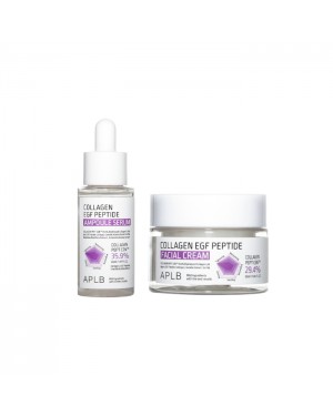 APLB - Collagen EGF Peptide Ampoule Serum - 40ml (1ea) + Facial Cream - 55ml (1ea) Set