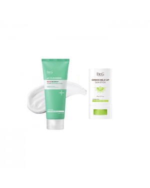 Dr.G Green Mild Up Sun Stick SPF50+ PA++++ - 20g (1ea) + R.E.D Blemish Clear Soothing pH Cleansing Foam 150ml - 150ml - White (1ea) set