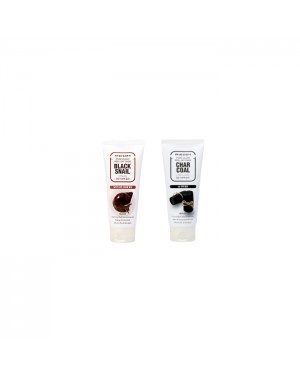 Jigott - Pure Clean Peel Off Pack No.Black Snail - 180ml (1ea) + Pure Clean Peel Off Pack No.Charcoal - 180ml (1ea) Set