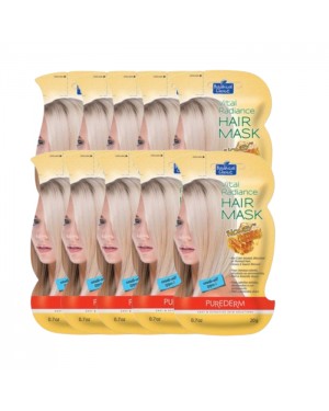 PUREDERM - Vital Radiance Hair Mask - Honey - 10pcs Set