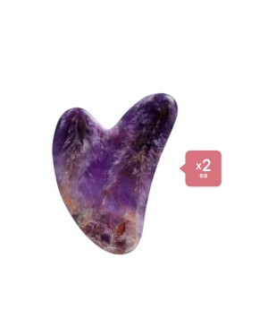 Stylevana - Scraping Board Gua Sha Massage Tool (Heart-shaped) (2ea) Set - Purple