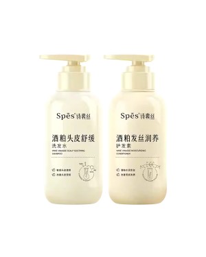 Spes - Wine Vinasse Moisturizing Shampoo & Conditioner Set - 300ml + 300ml