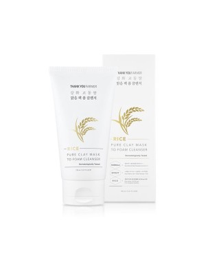 THANK YOU FARMER - Rice Pure Clay Mask to Foam Cleanser - 150ml
