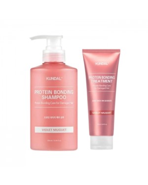 KUNDAL - Protein Bonding Shampoo 500ml + Treatment 250ml Set - Violet Muguet