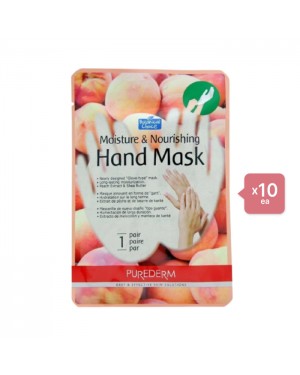 PUREDERM Moisture & Nourishing Hand Mask - Peach - 1pair (10ea) Set