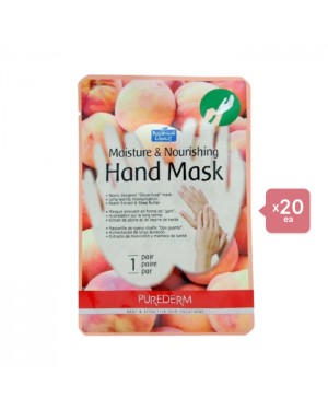 PUREDERM Moisture & Nourishing Hand Mask - Peach - 1pair (20ea) Set